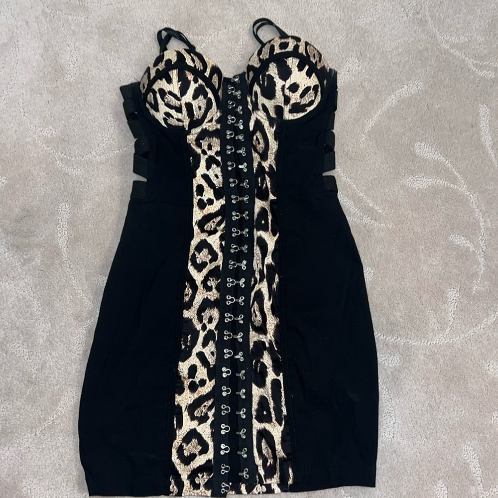 LIGHTLY WORN!!! Cheetah corset dress